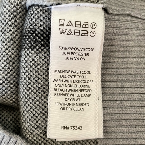 RACHEL RACHEL ROY HOODED GRAY PLAID KNIT SWEATER SZ 2X - Picture 11 of 12